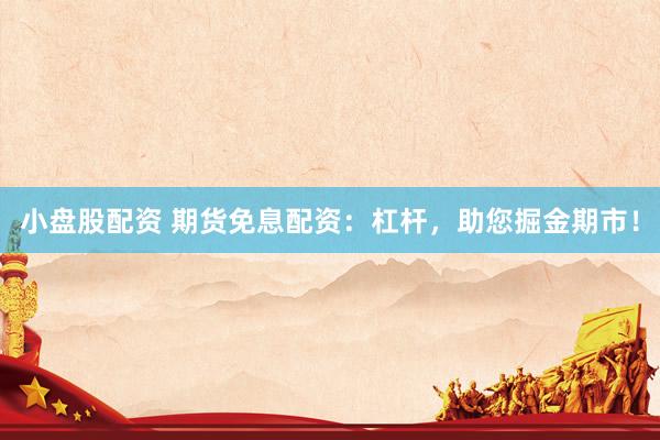 小盘股配资 期货免息配资：杠杆，助您掘金期市！
