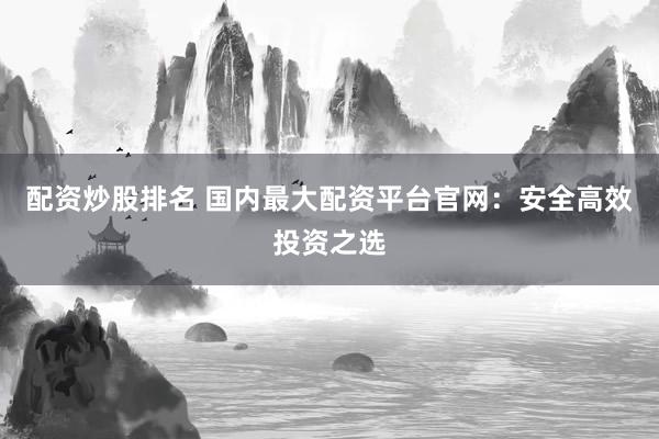 配资炒股排名 国内最大配资平台官网：安全高效投资之选