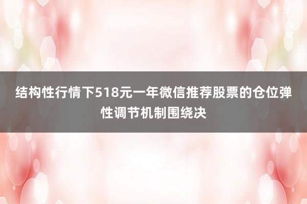 结构性行情下518元一年微信推荐股票的仓位弹性调节机制围绕决